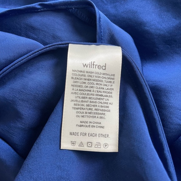 Royal Blue Wilfred Slip Only Dress, size Small, satin - Picture 6 of 12